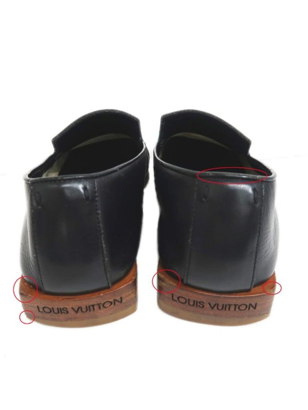 Louis Vuitton Loafers Size 6 Black Leather Shoes Apparel - Picture 8 of 10